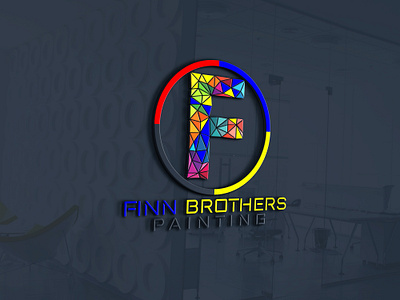 Finn painting Logo 3d branding business logo design graphic design illustration logo logo designe minimalist logo ui
