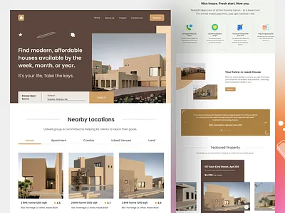 Real Estate Website Design agency b2b building crm design hrm l landing page property property management real estate real estate landing page saas safayet ahmed ui ux