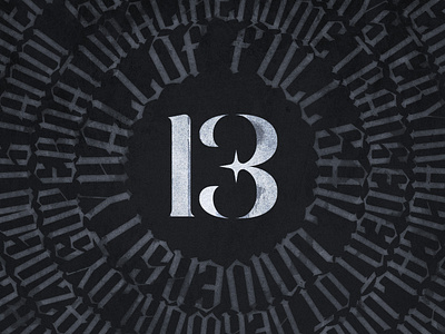 13 - Thirteen Mark 13 branding dark design event graphic design hall of fame haunted logo logotype mark number spooky supernatural thirteen type
