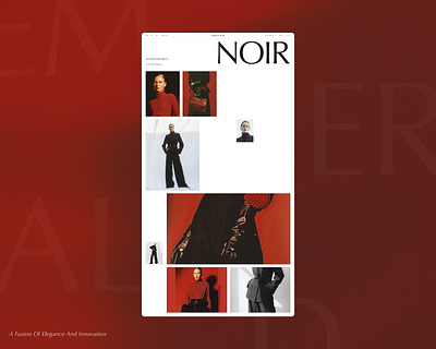 Fashion Website clean design e commerce fashion grid modern red typography ui website