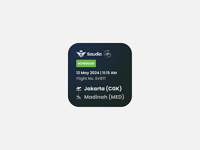 Flight scheduled widget design concept concept flight saudi airlines saudi arabia scheduled ui ux widget widgets