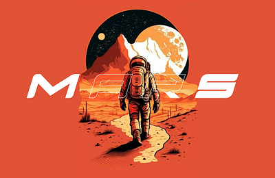 Mars concept art graphic design illustration mars planets