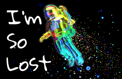 So Lost astronaut design galaxy graphic design illustration