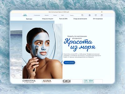 Online store with Dead Sea minerals. animation design ui ux web web design