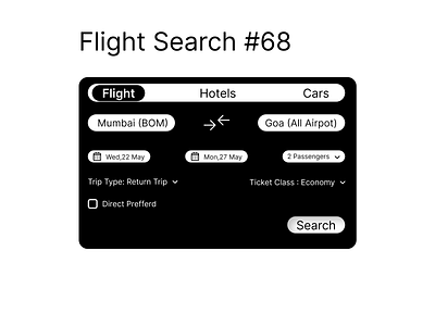 flight search #68 dailyui design digitalart graphic design ui uidesign uiux