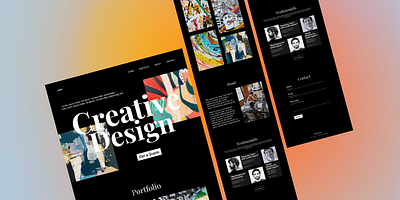Creative Agency Web App agency branding design development figma landing page marketing services ui uiux ux