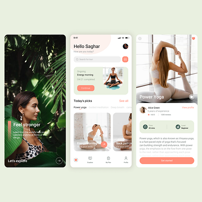 Fitness And Workout App ui