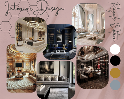 Mood Board Interior Design graphic design