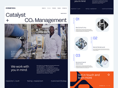 Cormetech website climate cta eco editorial engineering environement grid how it works industry landing page photography service steps swiss tech typography ui web design website