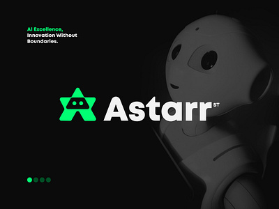 Astarr a letter logo a logo a robot logo ai app application branding creative logo design designer identity logo logo design logo designer modern logo robot ui web web3 website