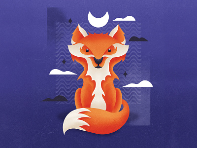 Fox Art | Vote 1, 2, or 3 abstract animal art artwork design digital drawing fox foxes grain illo illustration moon procreate series sketch sketches tail texture wildlife