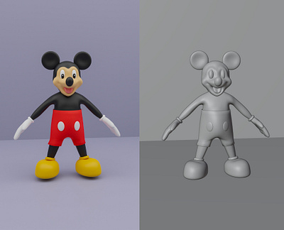 Mickey Mouse 3d blender