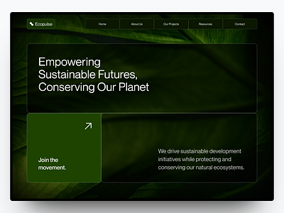 Ecopulse - Sustainable Website Design branding design graphic design landing page nature sustainable ui web design website