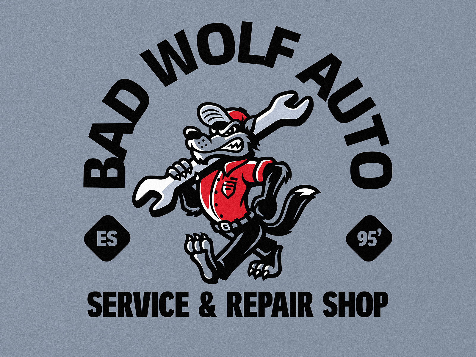 Big Bad Wolf Mascot Logo | Bad Wolf Auto by Derrick Stratton on Dribbble