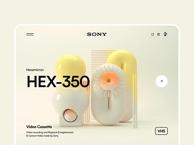 Sony VHS UI - 3 branding design illustration inspiration landing landing page landing page ui landing ui landing ui design logo ui ui design ux ux design web