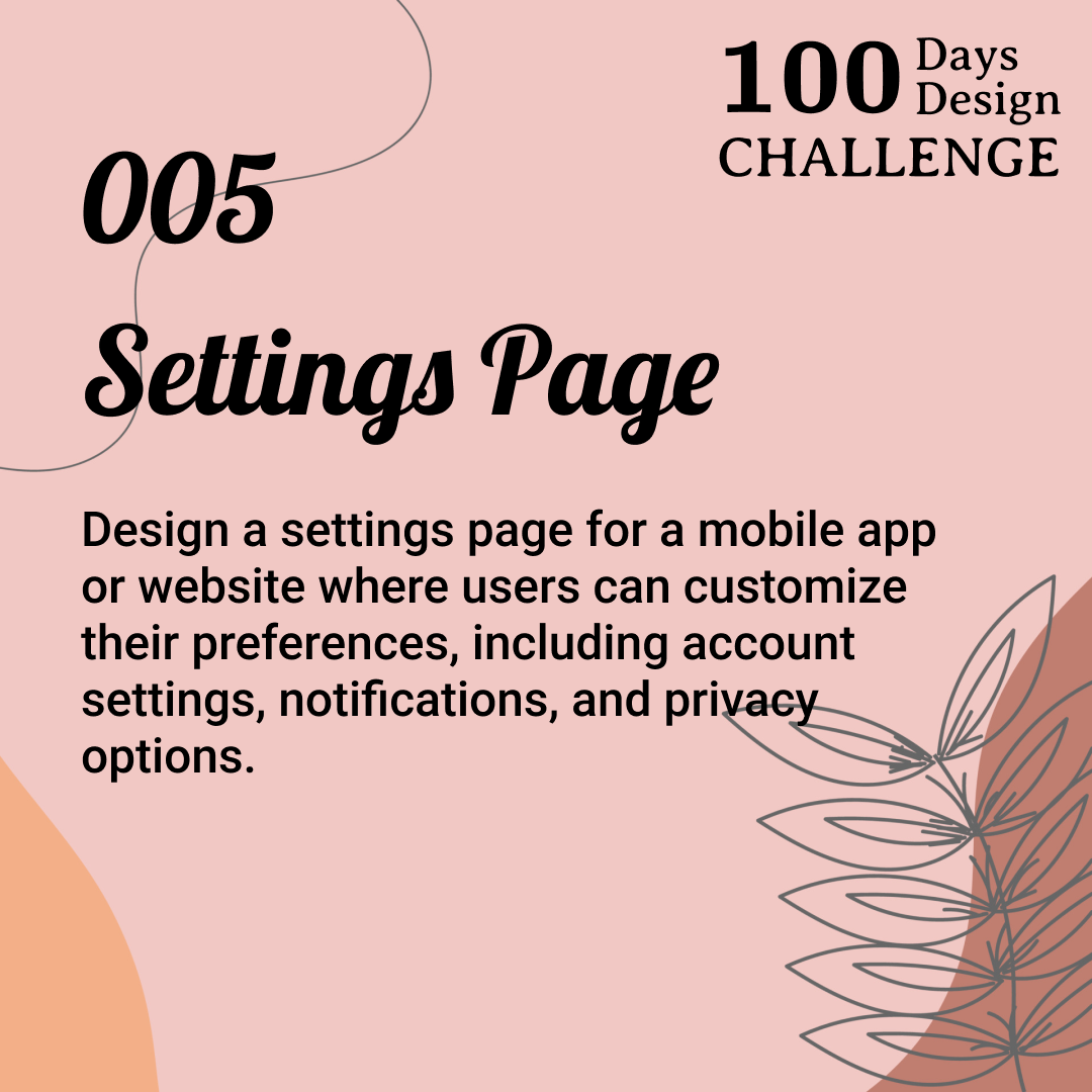 Setting Page dailyui design designinspiration dribble page prototyping setting typography ui uidesign