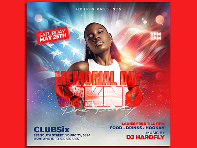 Memorial Day Flyer Template party flyer