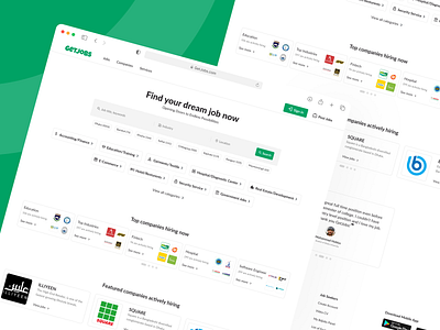 GetJobs - The only job portal you need. 3d animation app branding logo motion graphics ui