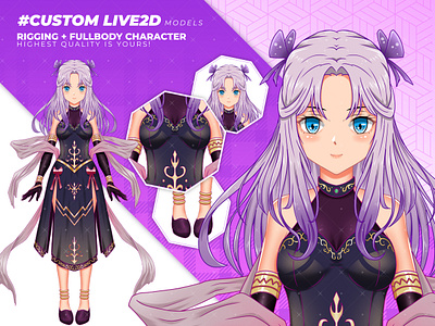 Exclusive Custom Live2D Vtuber Avatars graphic design live2d live2dmodel live2drigging rigging stream twitch vtuber vtuberavatar vtubercharacter vtubergraphic vtubermodel