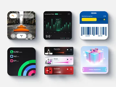 Widgets - Daily UI app daily dailyui design ui ux widgets