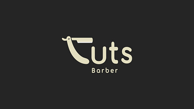 CUTS BARBER - Logo Identity barber logo barber shop logo branding graphic design hair dresser logo logo minimal