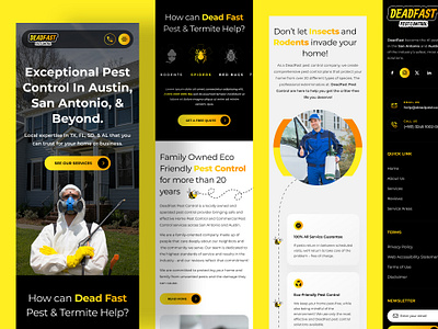 DeadFast Pest Control - Mobile Responsive Design design designer figma logo ui uiux user research ux