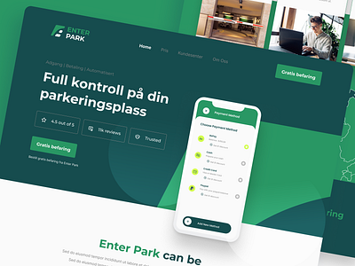 EnterPark - Landing Page Design design graphic design landing page ui ux uxdesign