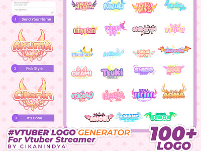 Vtuber Logo Generator For Vtuber Streamer graphicforsteamer logo logogenerator logovtuber stream streaming twich vtuber vtubergraphic