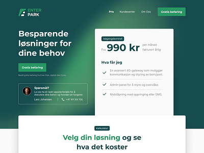 EnterPark pricing page - Web Design branding design graphic design landing page ui ux uxdesign