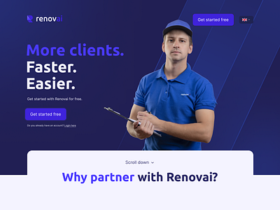 Renov.ai - Web Design design graphic design landing page ui ux uxdesign