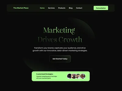 Marketing Landing Page branding design figma figmaui illustration logo ui ux web designer websitedesigner