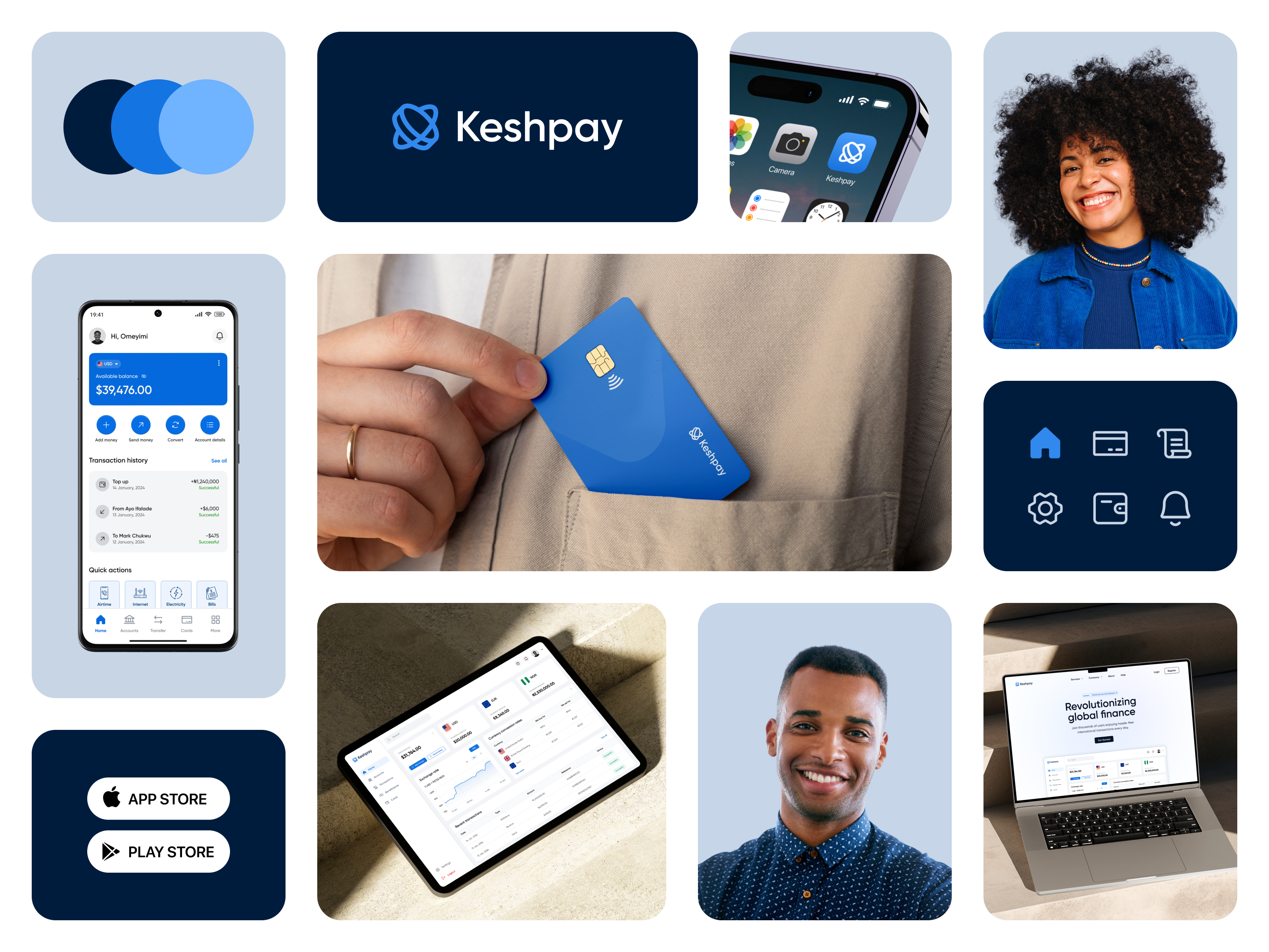 Keshpay Fintech Branding banking brand identity branding credit card dashboard dashboard design finance fintech logo logo design mobile pay payment web web design