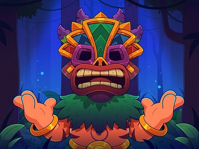 Voodoo Rush: Game Art 2 2d art cartoon character character design game game art illustration indian jungle nft nft art vector