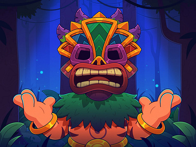 Voodoo Rush: Game Art 2 2d art cartoon character character design game game art illustration indian jungle nft nft art vector