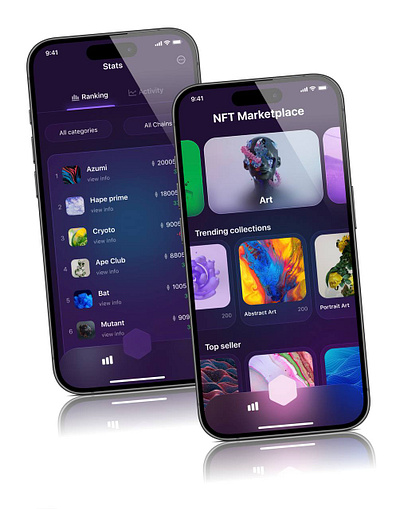 NFT Marketplace Mobile App ui