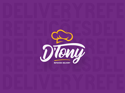 Logo D'Tony Delivery branding delivery food food delivery graphic design icon logo restaurant typo
