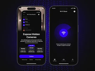 Hidden Camera Detector App app design ios app mobile design product design ui uxui