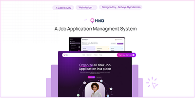 HiriQ- A job application Managment system dashboard job managment system ui webdesign