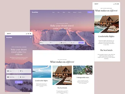 WorldWide travel website concept web and mobile agency branding creativity design dream flight graphic design inspiration journey landing logo mobile page reservation search service travel ui ux voyage