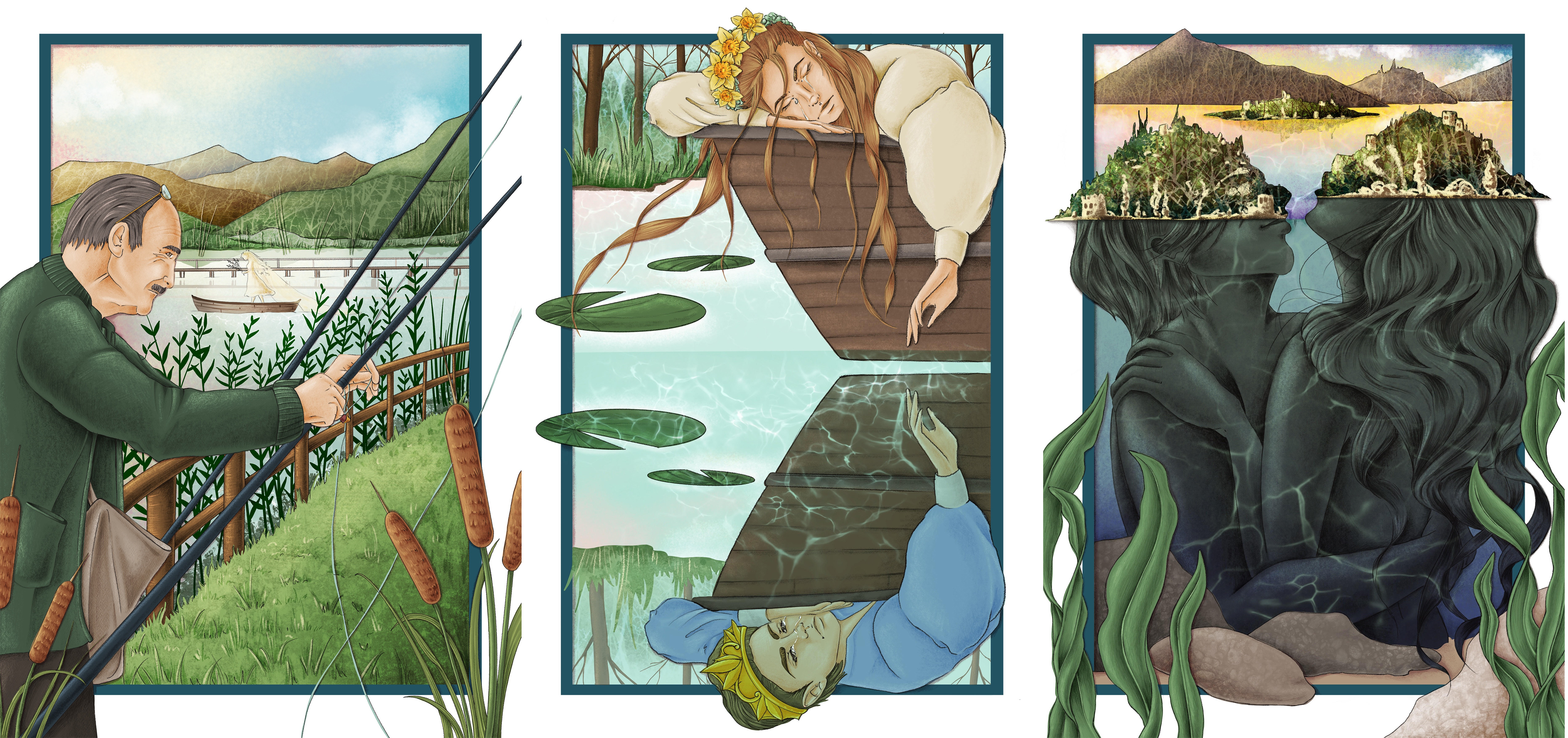 Eterea. Trasimeno between history and imagination. character design competition contest design digital illustration graphic design history illustration lake trasimeno naturalistic illustration pencils photoshop poster procreate winner