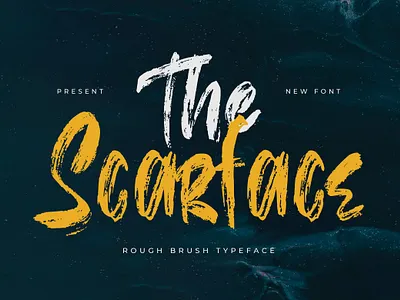 The Scarface - Rough Brush Typeface impactful