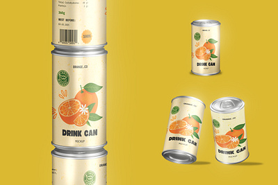 Drink Can Mockup 3d brand branding can client design display drink high quality layout logo mockup placement product publication realistic