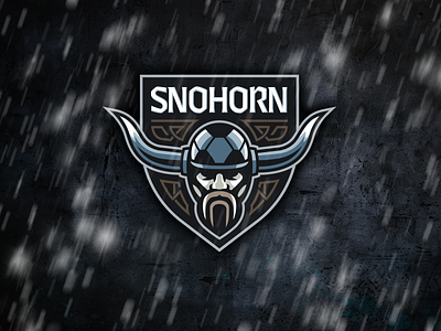 Snohorn branding design graphic design illustration illustrator logo snow soccer vector viking