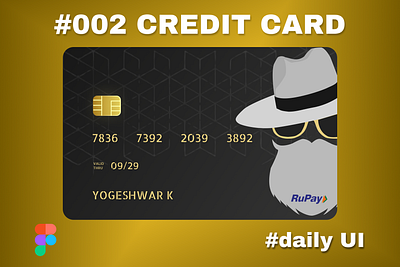 CREDIT CARD DESIGN- CUSTOMISED CREDIT CARD | #dailyui | credit card dailyui design figma illustration logo ui ux vector