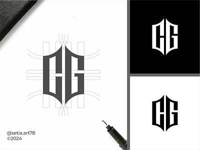 Letter CG Monogram Logo abstract apparel brand branding cg concept logo design elegant graphic design identity illustration letter cg lettering logo logomarca logomark mark monogram typography vector