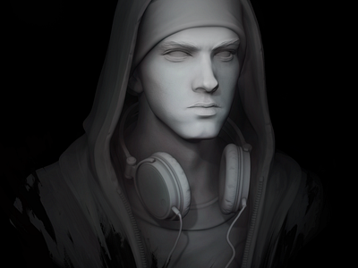 Eminem 3d character art game art illustration portrait sculpt