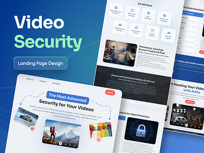 Media Security - Landing Page Design beautiful design contact us design discuss graphic design ideas landing page landing page design media security secure security trending design ui uiux user experience user interface videos website website design your designs