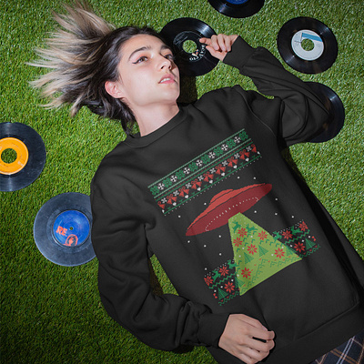 UFO Ugly Xmas Sweater | MY UGLY SWEATER apparel print