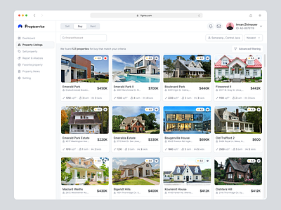 Proptservice - Property Dashboard building buy buy property clean crm dashboard dashboard home rent product design property property management real estate rent rent property saas sales dashboard sell sell property ui ux website