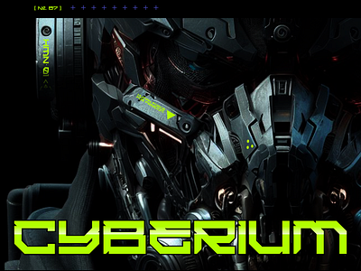 Cyberium cyber cyberpunk design display esport future futuristic game graphic design logo mecha poster robot sport